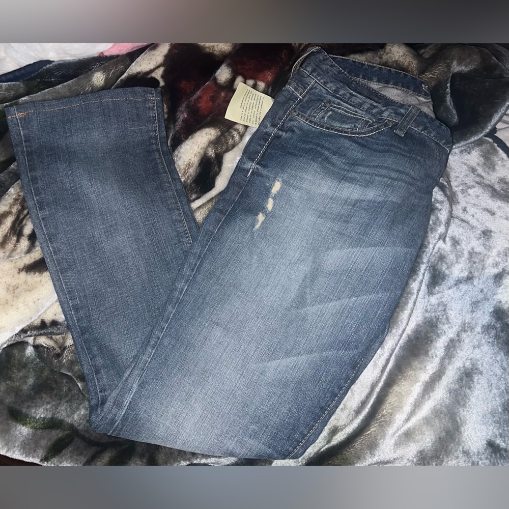 Guess Starlit Blue Women's Jeans Low Rise Straight Leg y2k 2000’s style VINTAGE